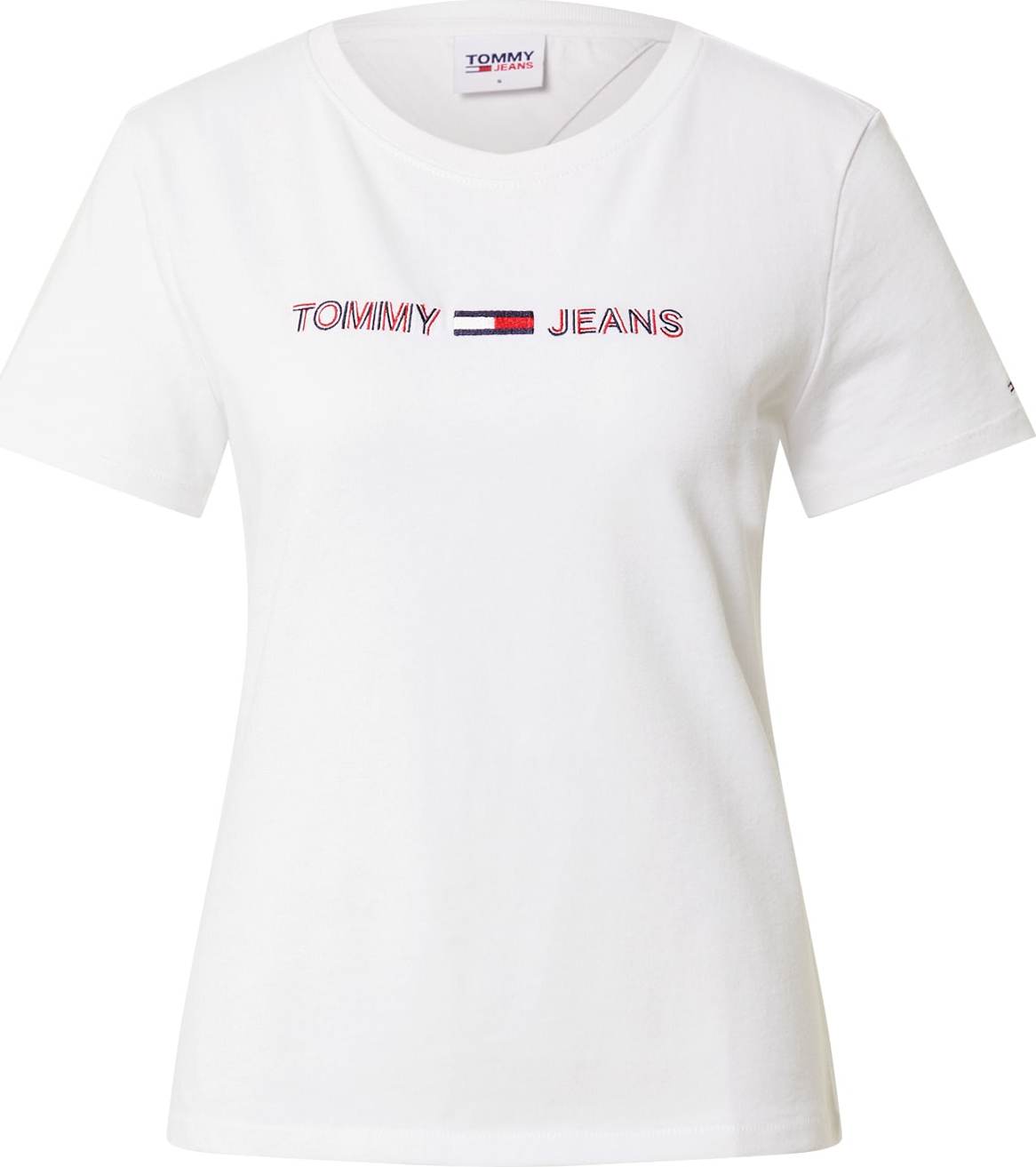 Tommy Jeans Tričko námořnická modř / světle červená / bílá