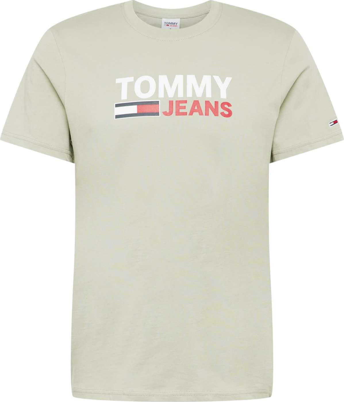 Tommy Jeans Tričko námořnická modř / světle zelená / červená / bílá