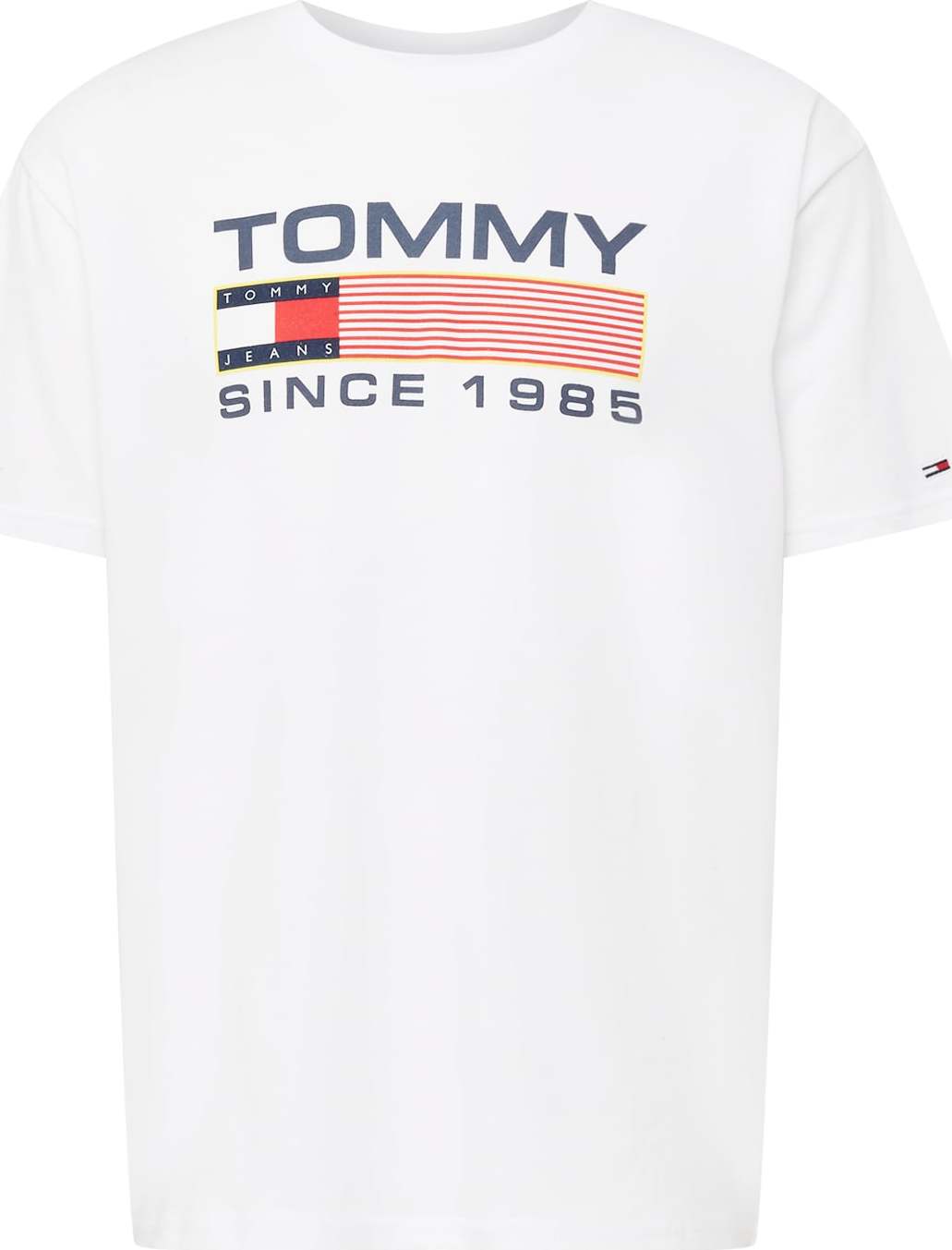 Tommy Jeans Tričko námořnická modř / světle žlutá / světle červená / bílá