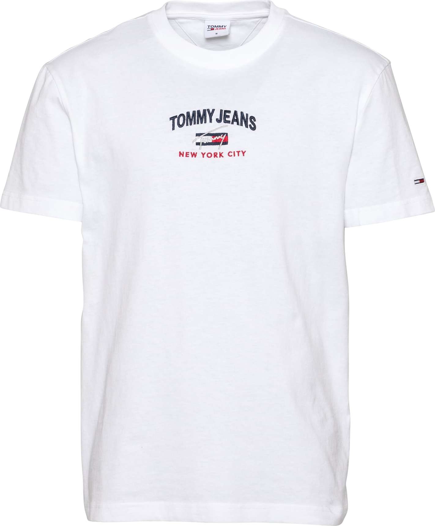 Tommy Jeans Tričko noční modrá / červená / bílá