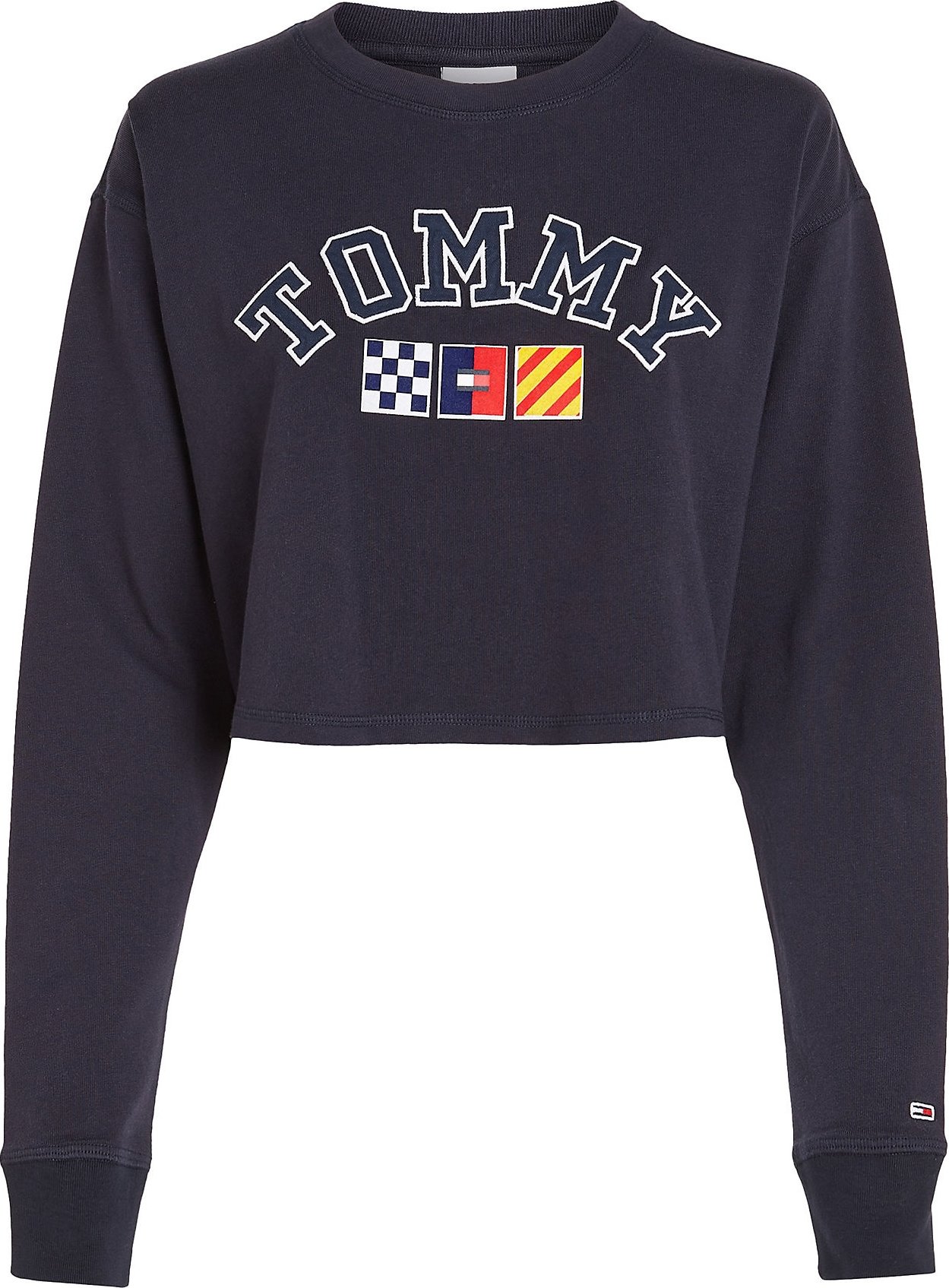 Tommy Jeans Tričko noční modrá / žlutá / červená / bílá