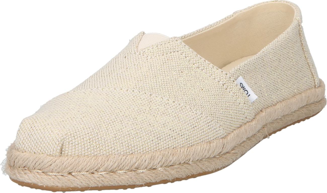 TOMS Espadrilky 'ALPARGATA' béžová / zlatá