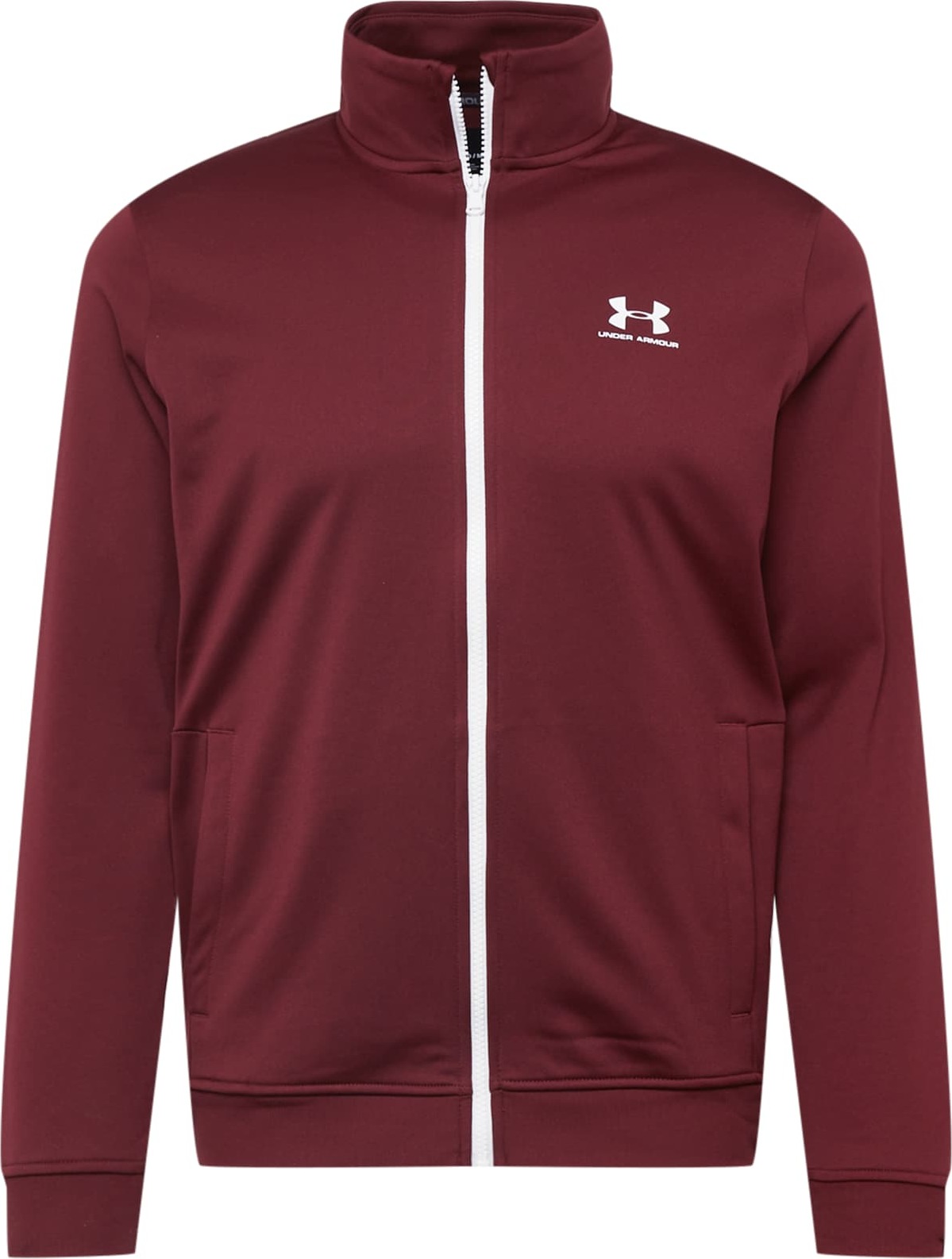 UNDER ARMOUR Sportovní bunda burgundská červeň / bílá