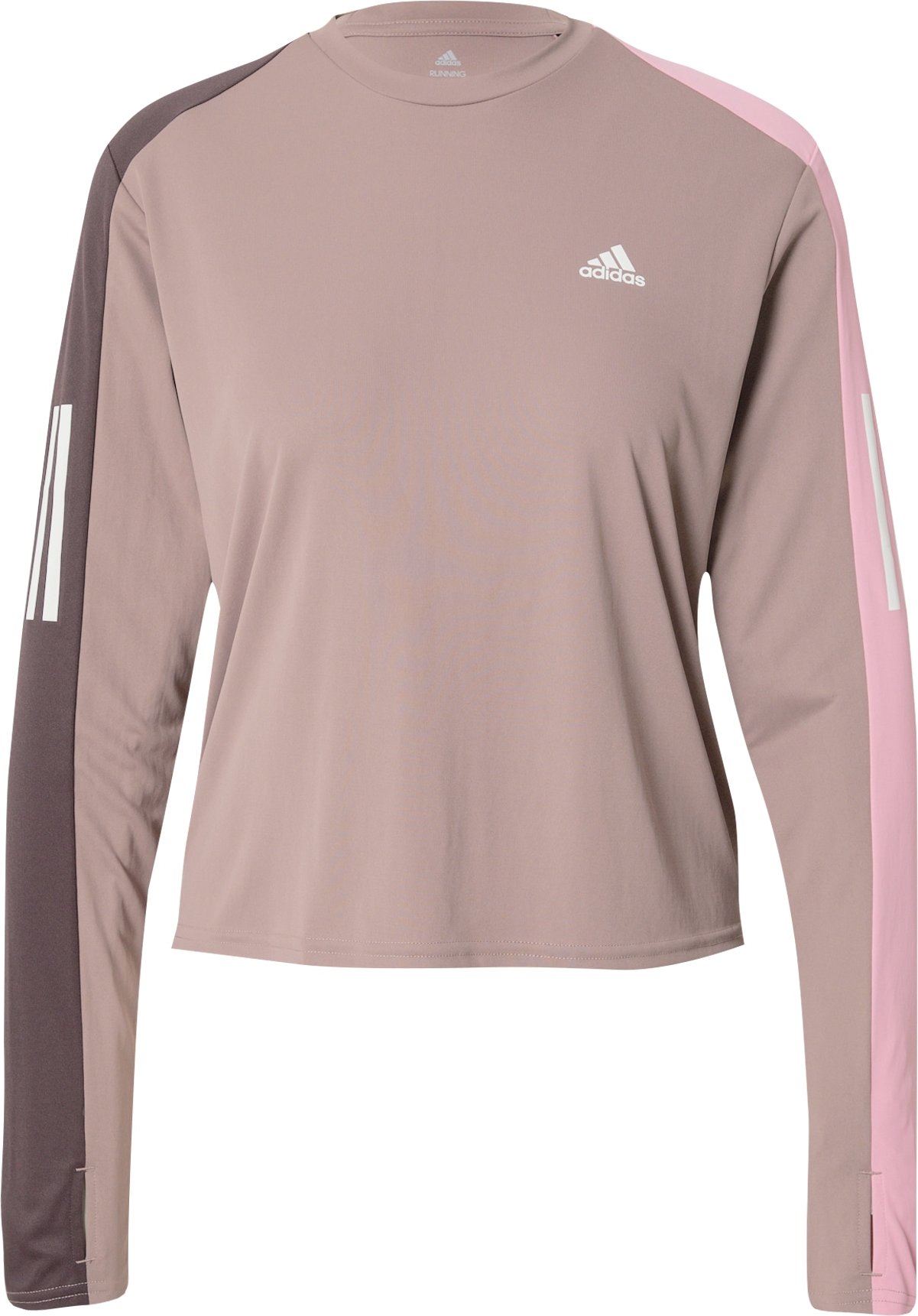 ADIDAS SPORTSWEAR Funkční tričko světle hnědá / švestková / růžová