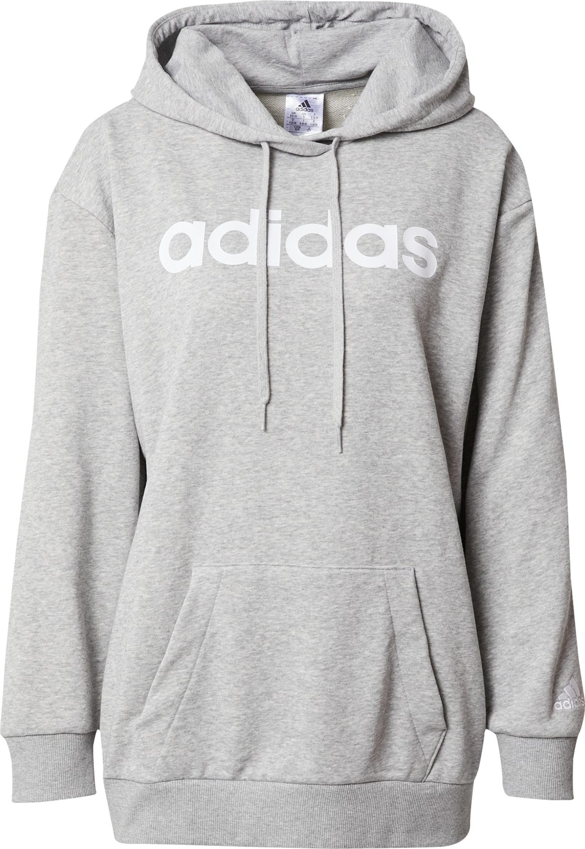 ADIDAS SPORTSWEAR Sportovní mikina šedý melír / bílá