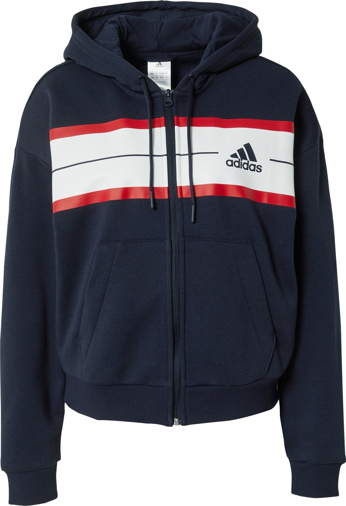 ADIDAS SPORTSWEAR Sportovní mikina tmavě modrá / červená / bílá