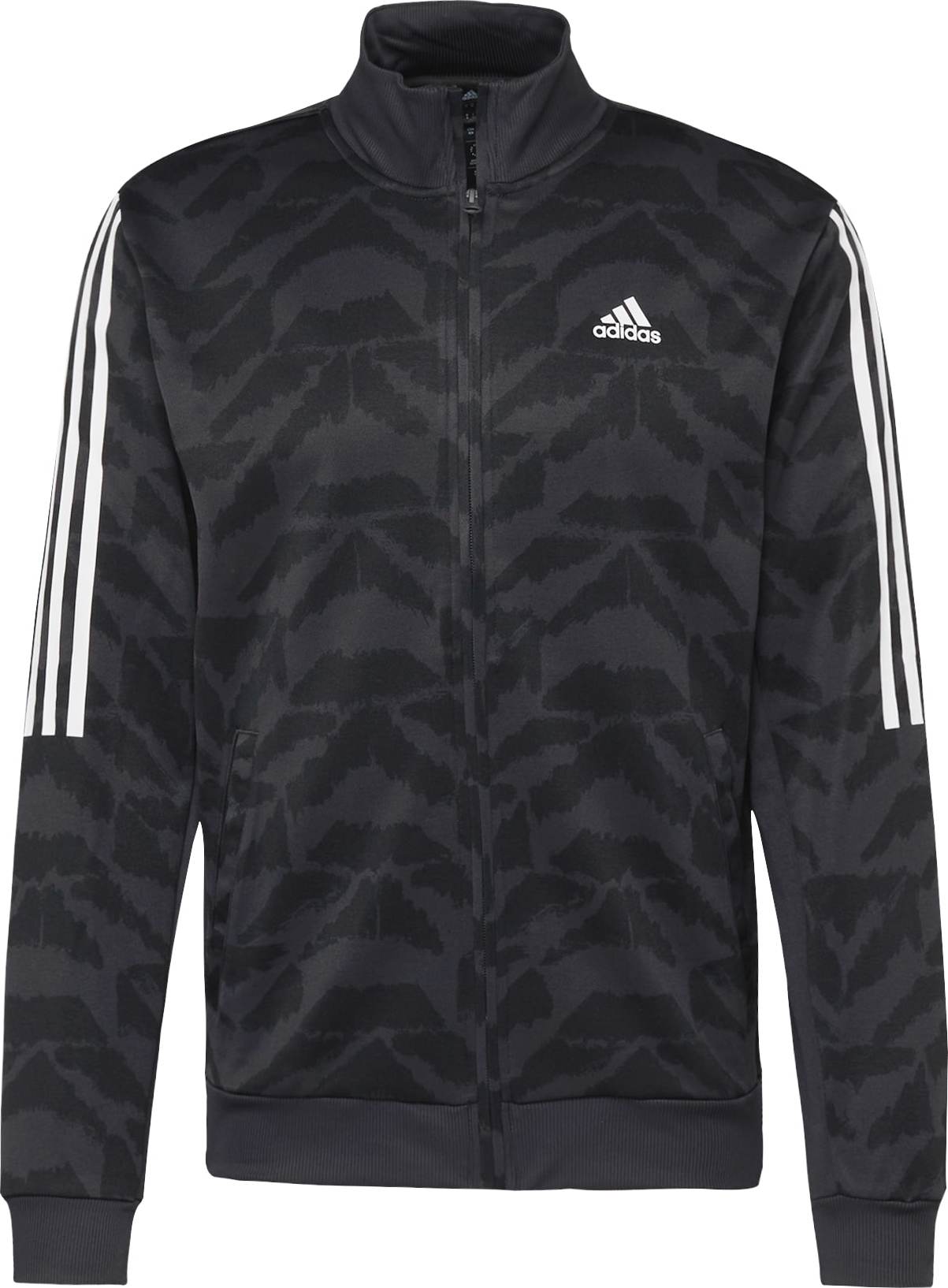 ADIDAS SPORTSWEAR Sportovní mikina tmavě šedá / černá / bílá