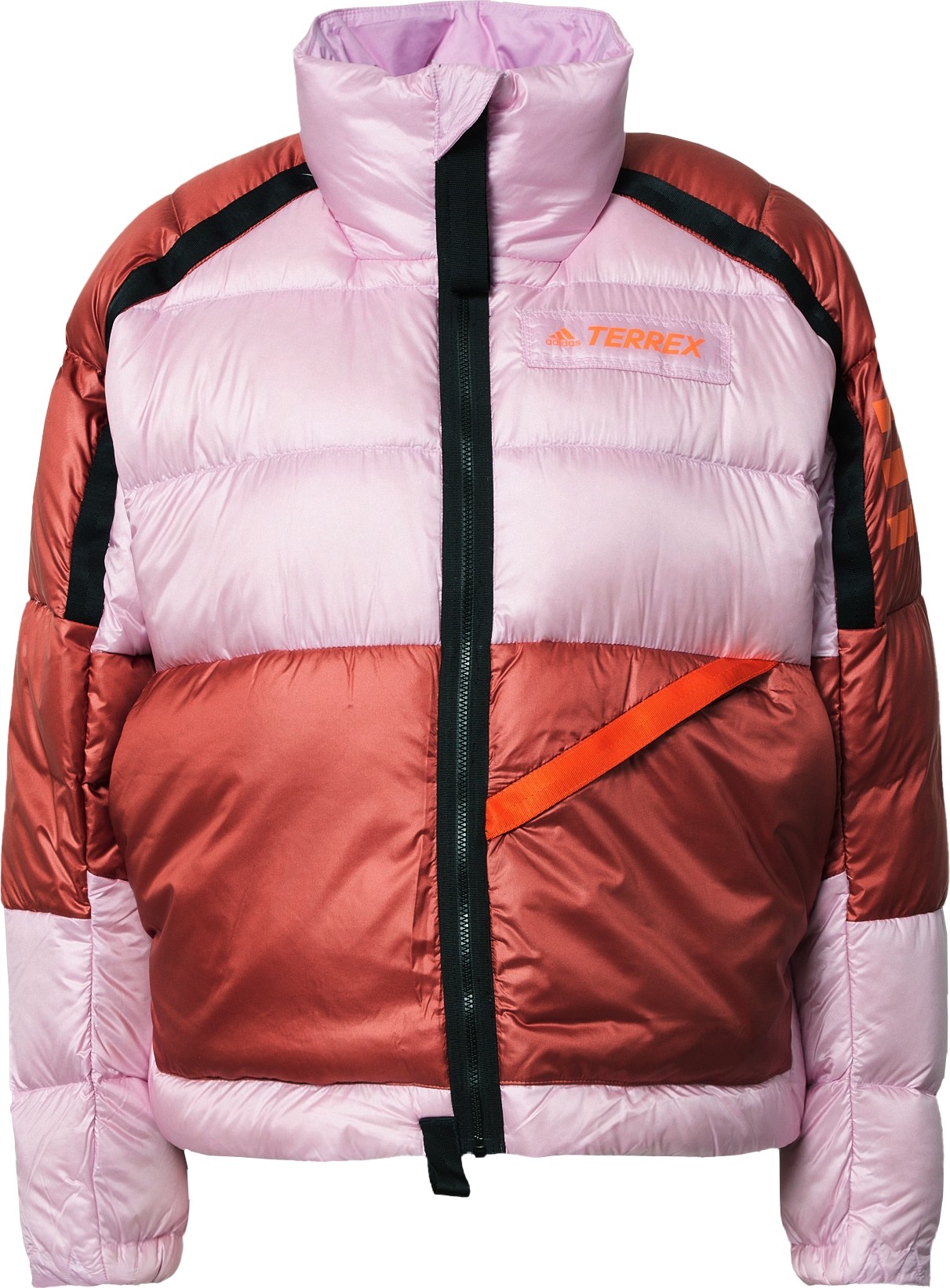 ADIDAS TERREX Outdoorová bunda 'Utilitas' šeříková / svítivě oranžová / karmínově červené / černá