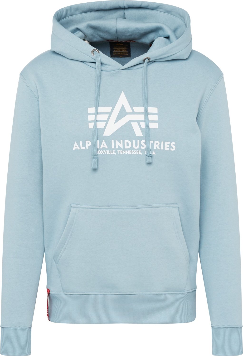 ALPHA INDUSTRIES Mikina aqua modrá / bílá