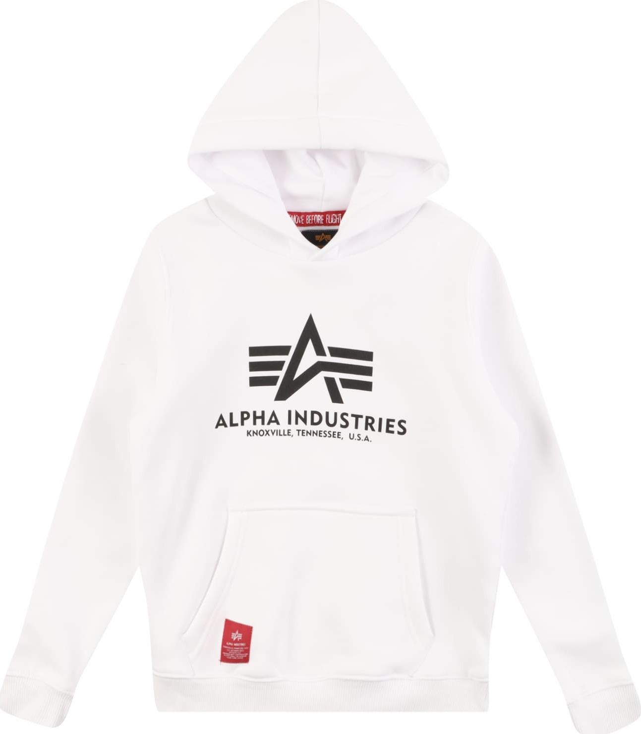 ALPHA INDUSTRIES Mikina červená / černá / bílá