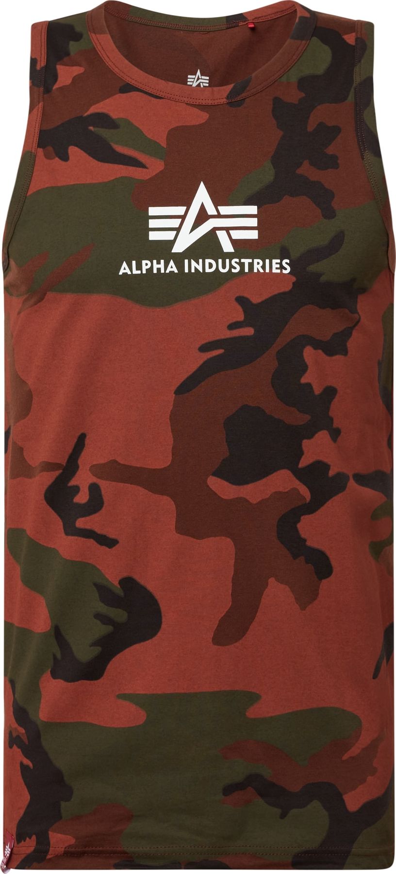 ALPHA INDUSTRIES Tričko rezavě hnědá / khaki / černá / bílá