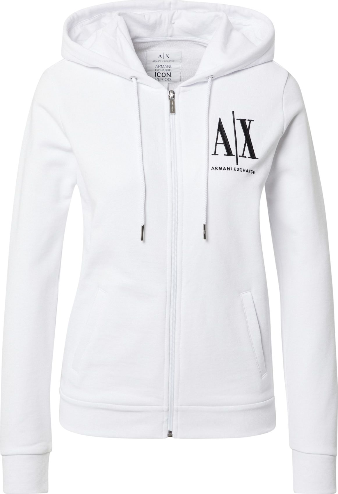 ARMANI EXCHANGE Mikina černá / bílá