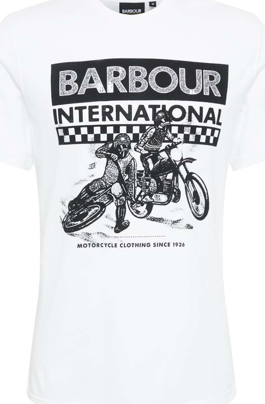 Barbour International Tričko černá / bílá