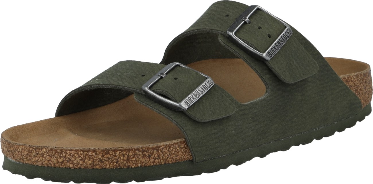 BIRKENSTOCK Pantofle tmavě zelená