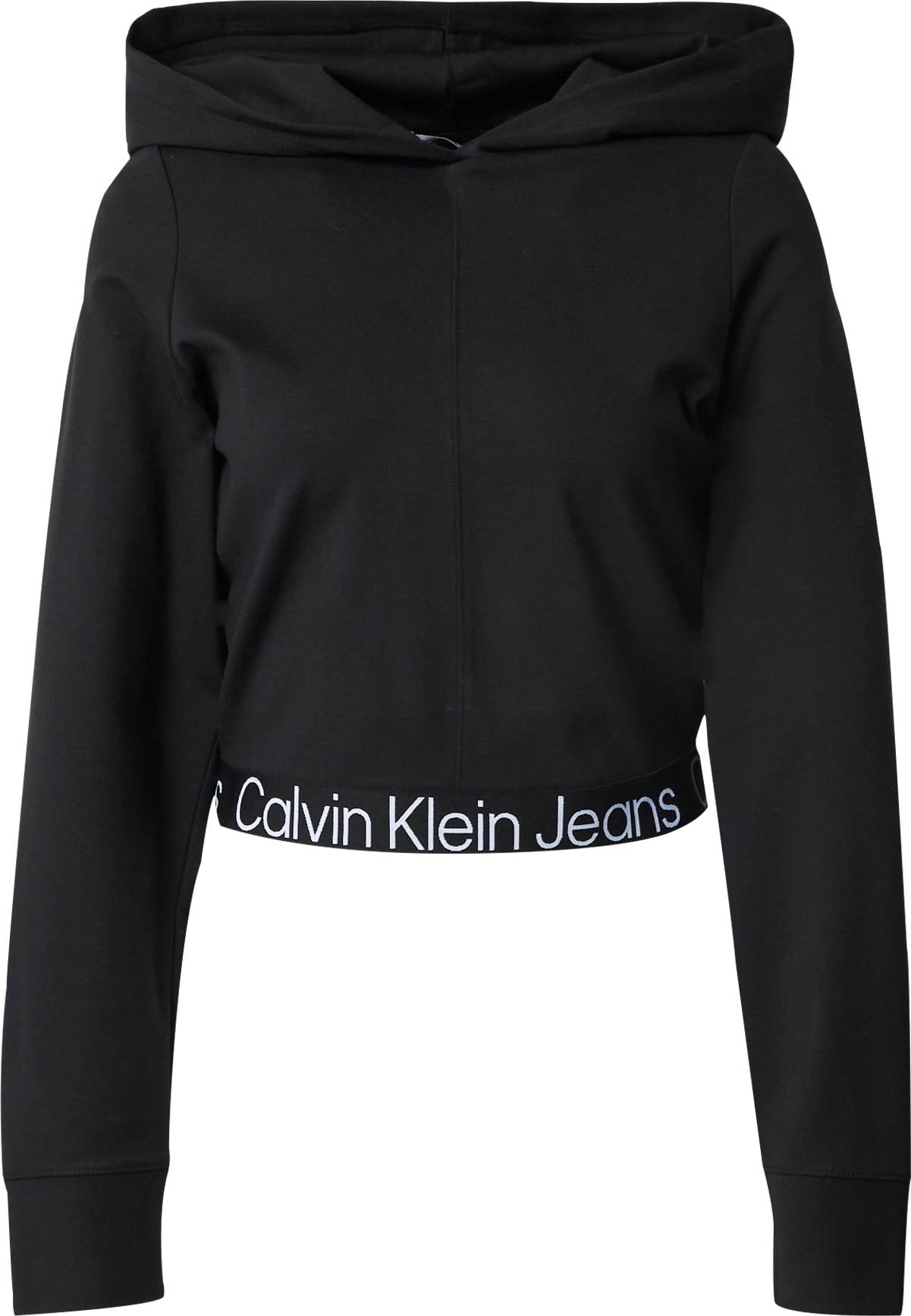 Calvin Klein Jeans Mikina 'MILANO' černá / bílá