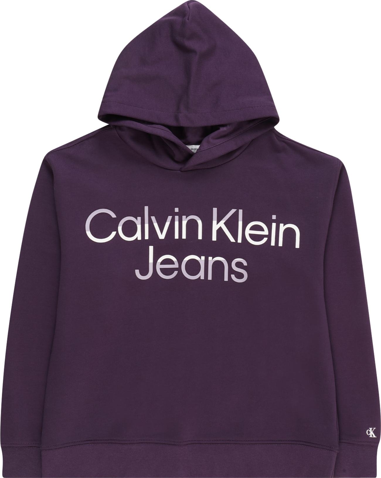 Calvin Klein Jeans Mikina šeříková / bobule / bílá