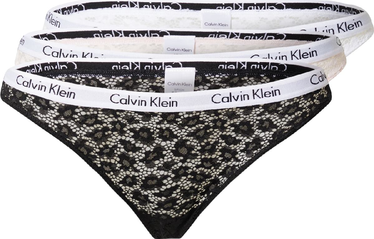 Calvin Klein Underwear Kalhotky béžová / černá / bílá