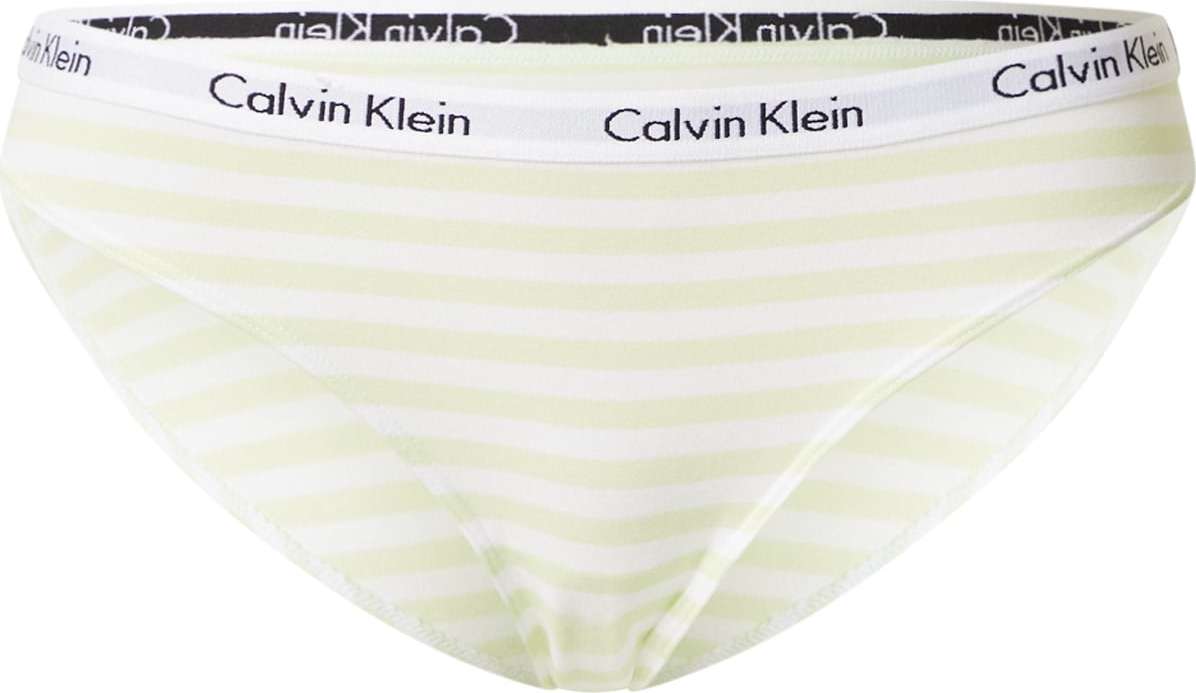 Calvin Klein Underwear Kalhotky 'Carousel' světle žlutá / černá / bílá