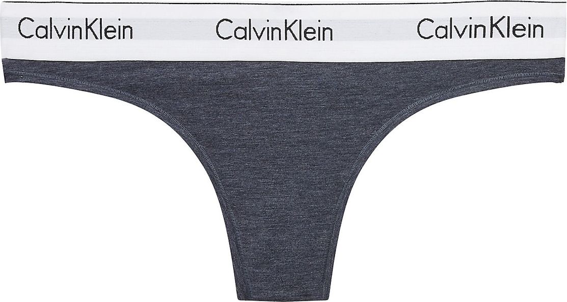 Calvin Klein Underwear Tanga modrý melír / bílá