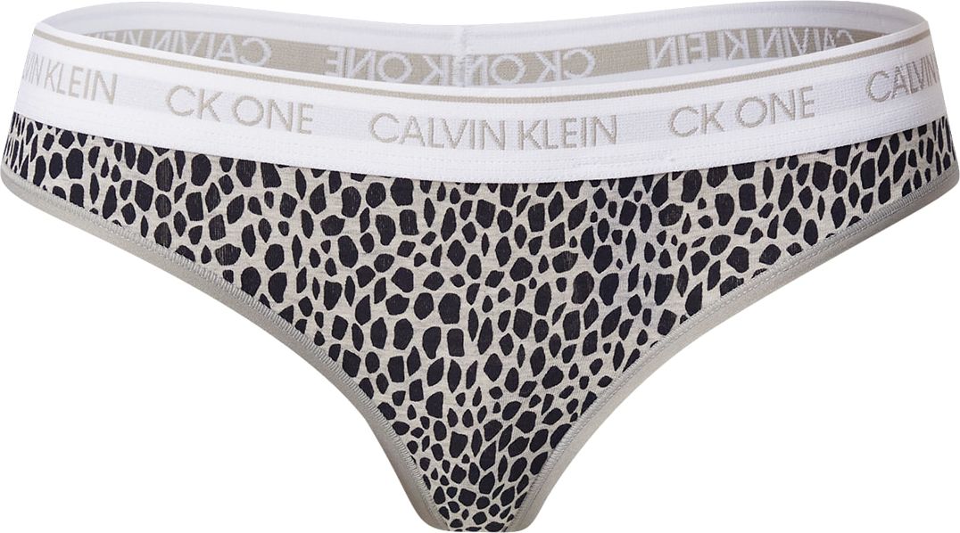 Calvin Klein Underwear Tanga světle šedá / černá / bílá