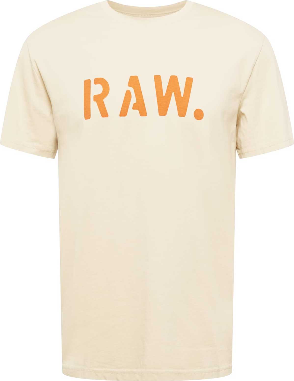 G-Star RAW Tričko béžová / oranžová