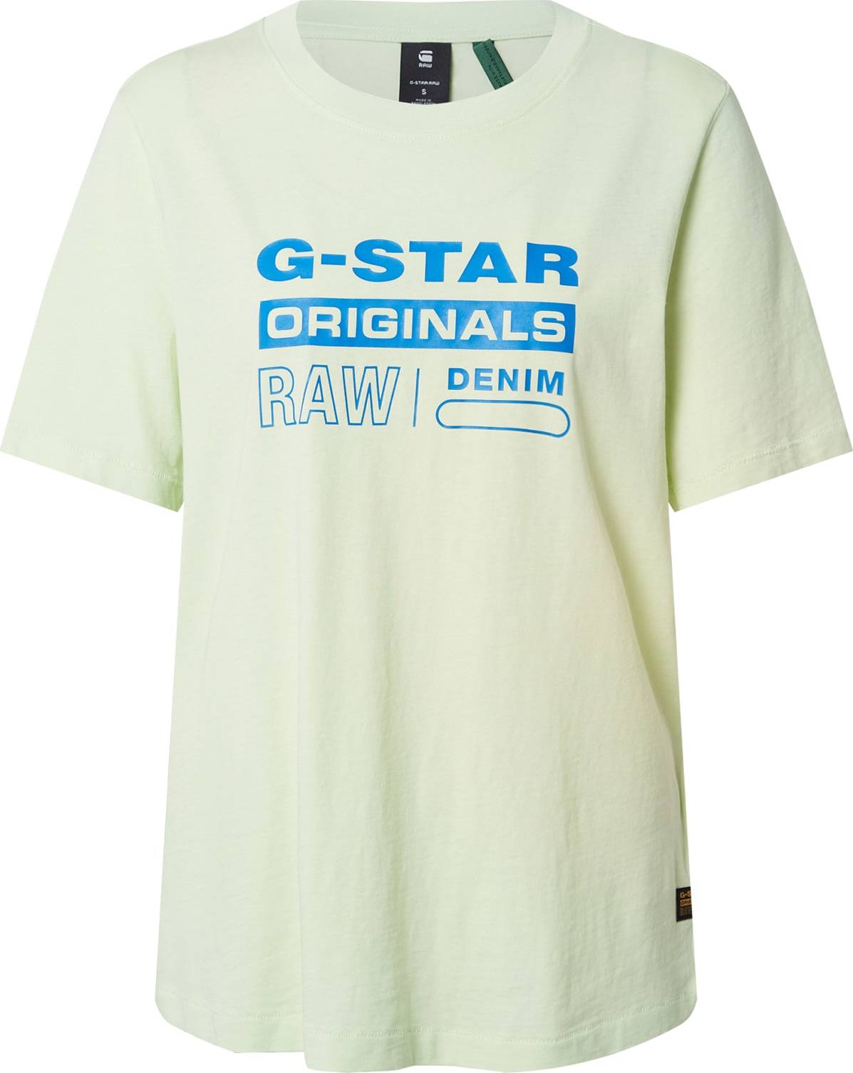 G-Star RAW Tričko královská modrá / světle zelená