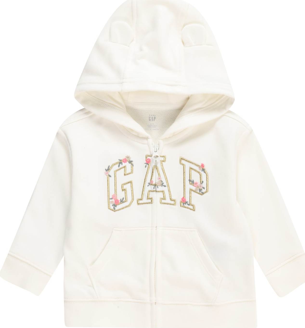 GAP Mikina zlatá / pastelově zelená / růžová / offwhite