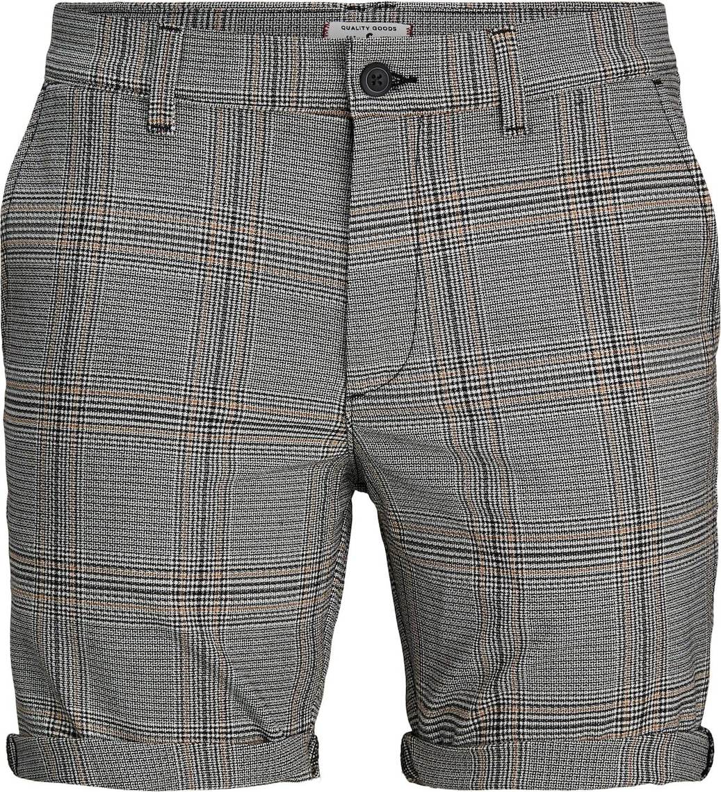 JACK & JONES Chino kalhoty 'Connor' světle hnědá / šedá / černá