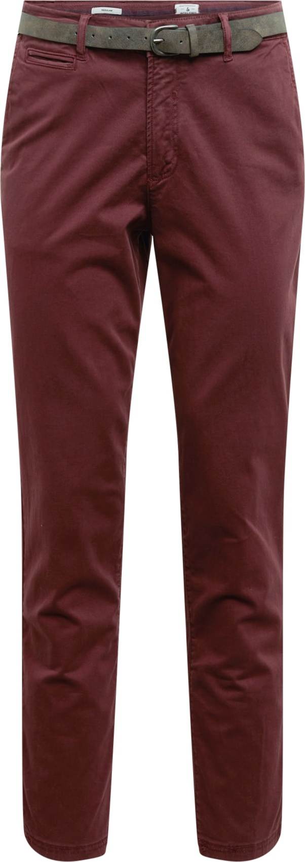 JACK & JONES Chino kalhoty 'ROY JAMES' bordó