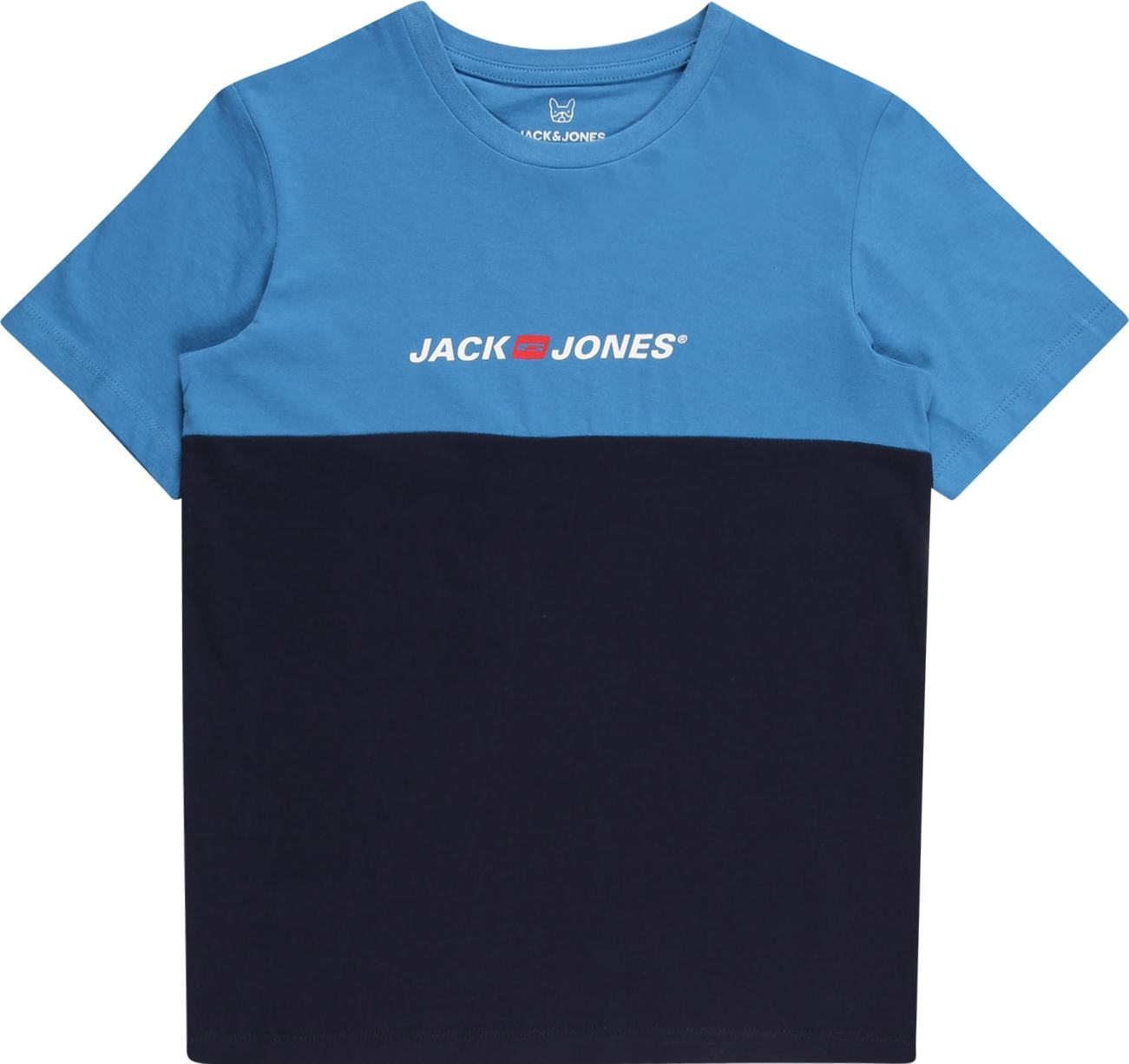 Jack & Jones Junior Tričko 'CORP' námořnická modř / nebeská modř / bílá