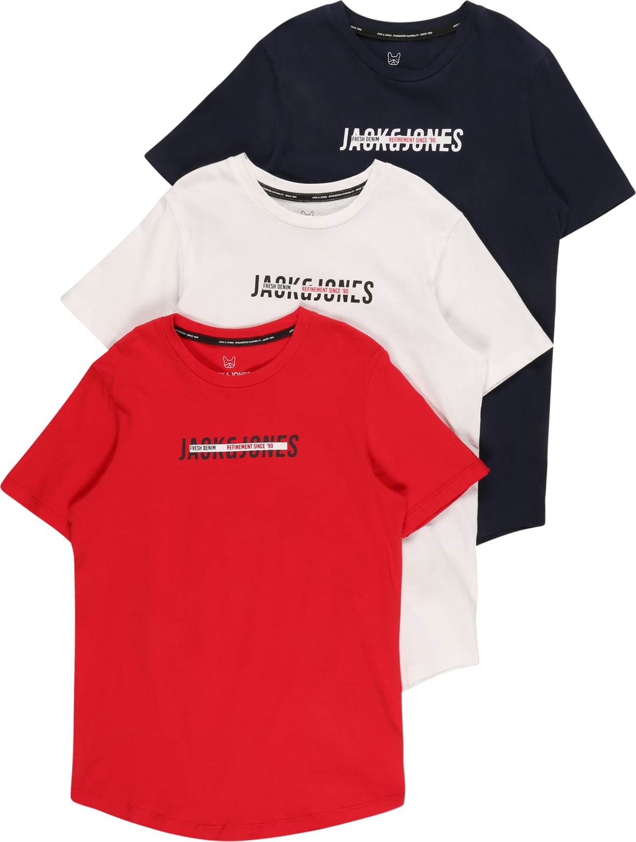 Jack & Jones Junior Tričko námořnická modř / červená / černá / bílá