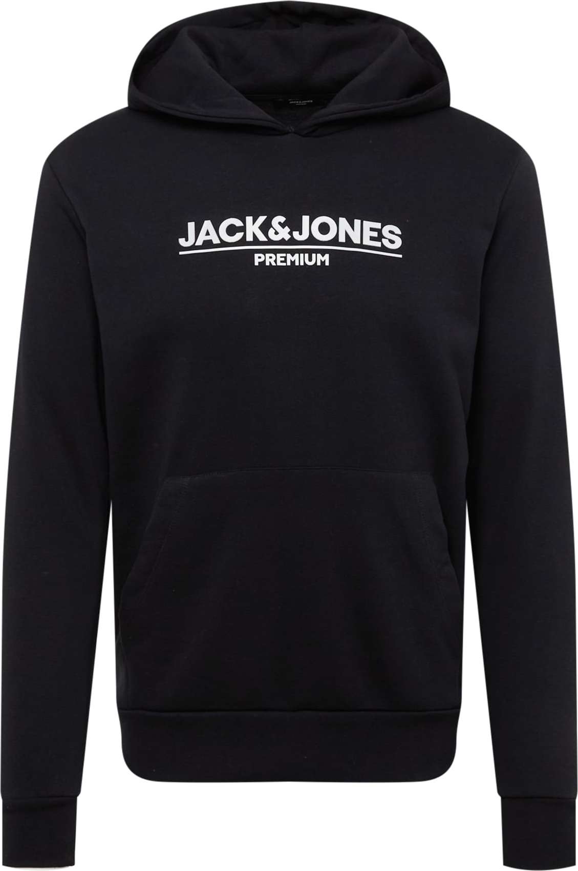 JACK & JONES Mikina 'BLAJADON' černá / bílá