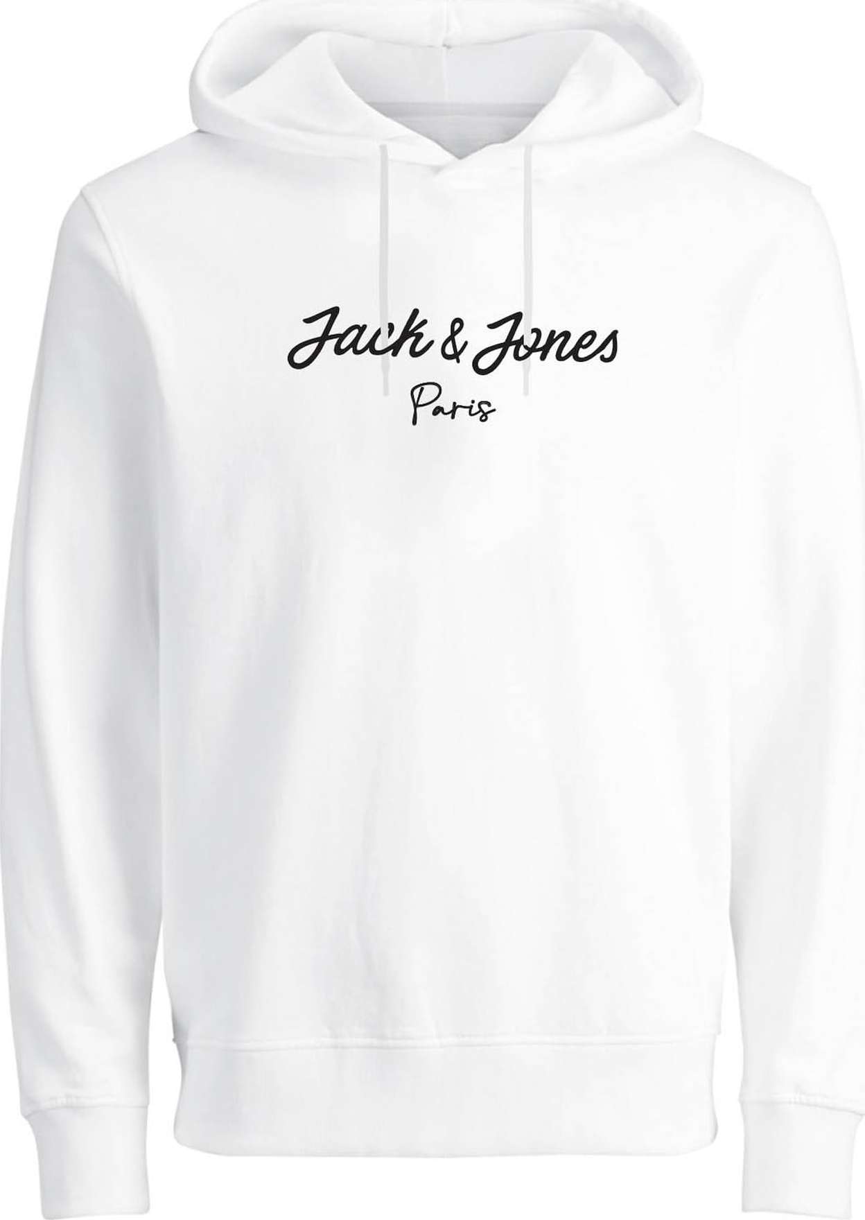 JACK & JONES Mikina černá / bílá