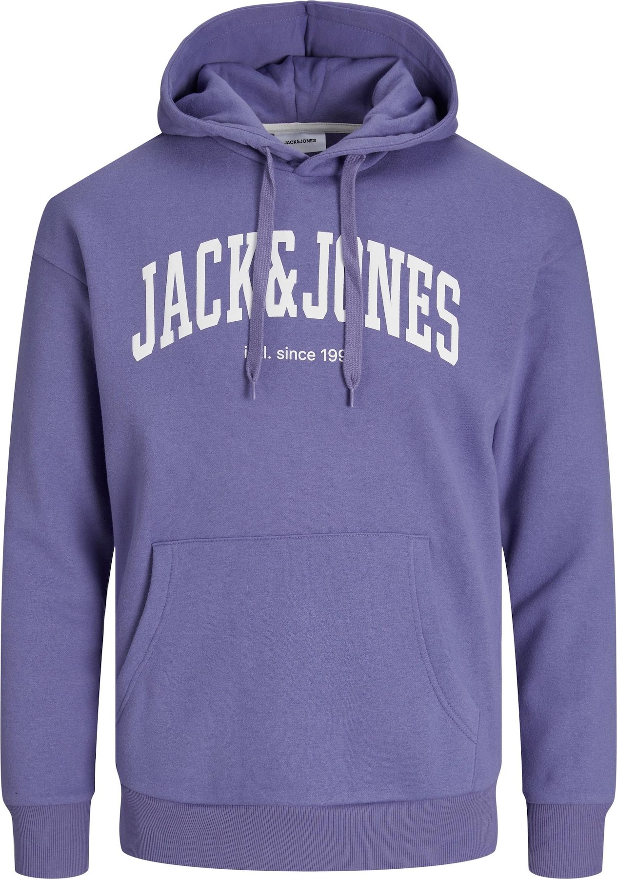 JACK & JONES Mikina 'JOSH' fialová / bílá