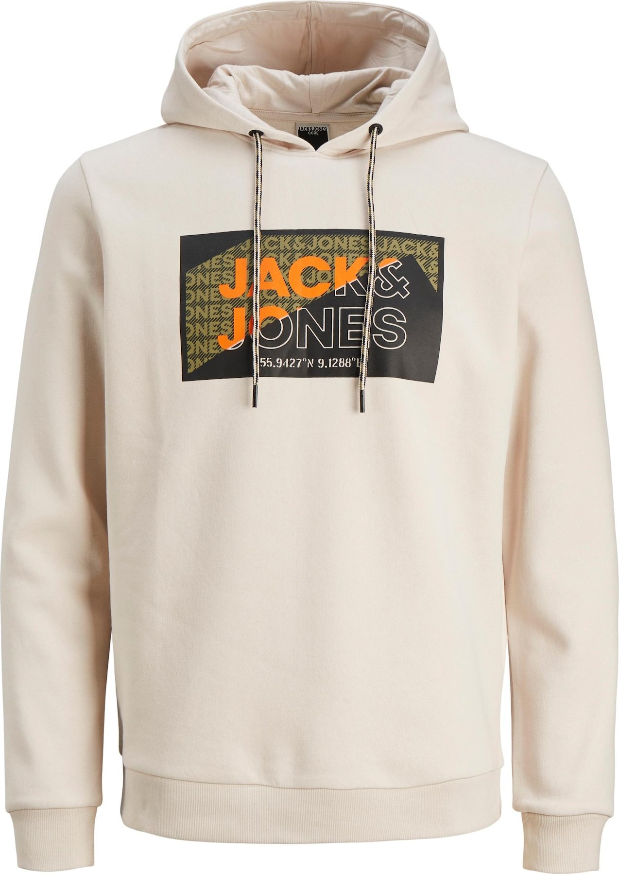 JACK & JONES Mikina 'Logan' béžová / mix barev