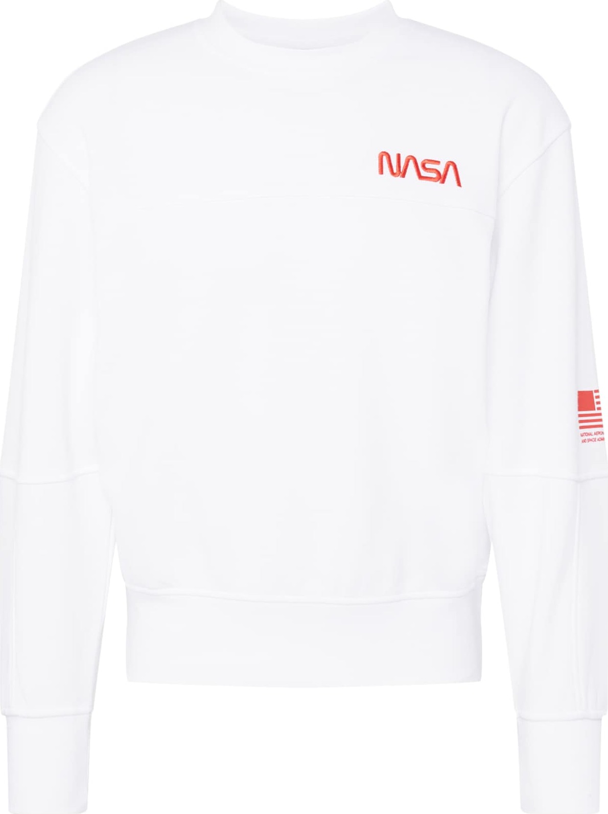 JACK & JONES Mikina 'NASA' červená / bílá