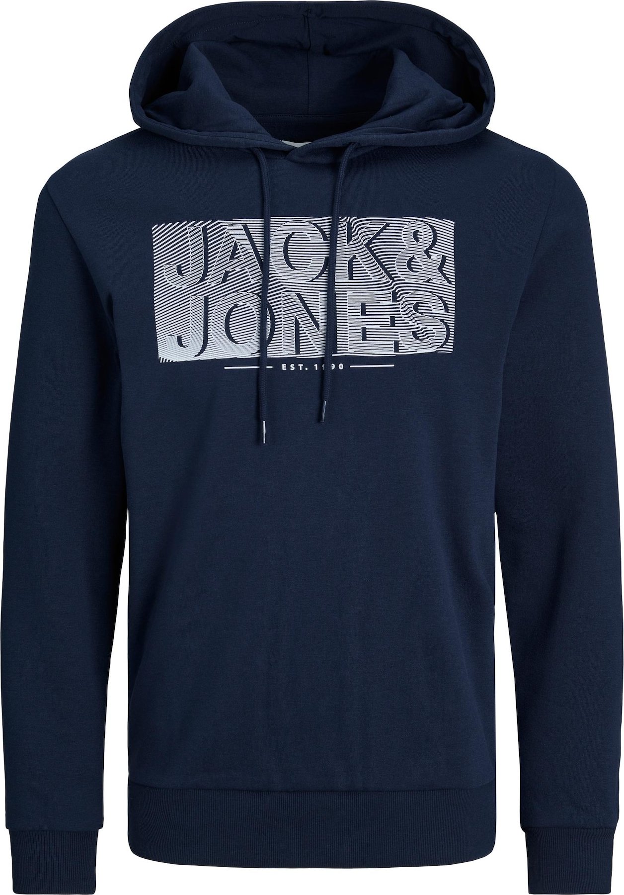 JACK & JONES Mikina 'PETER' námořnická modř / bílá