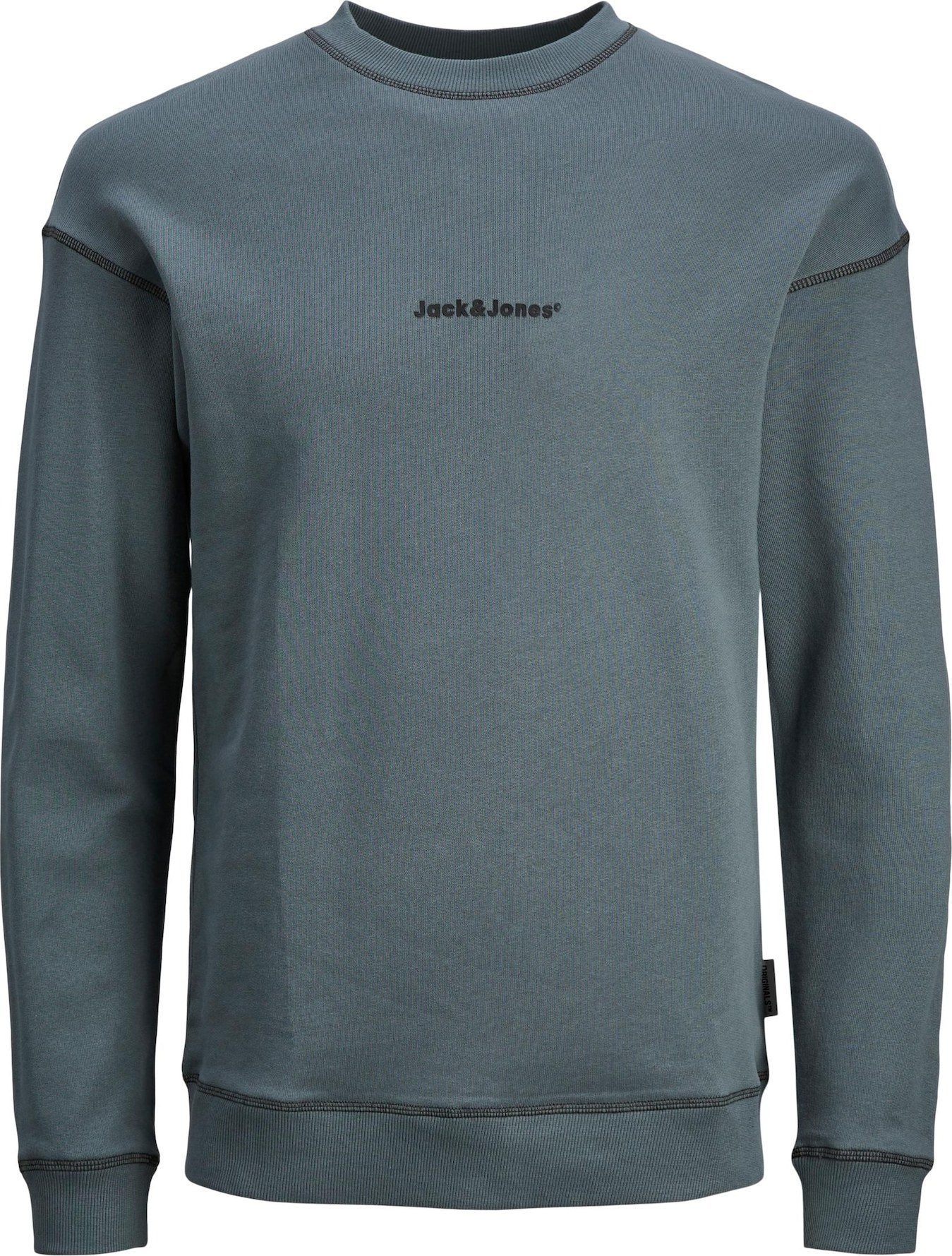 JACK & JONES Mikina tmavě zelená / černá