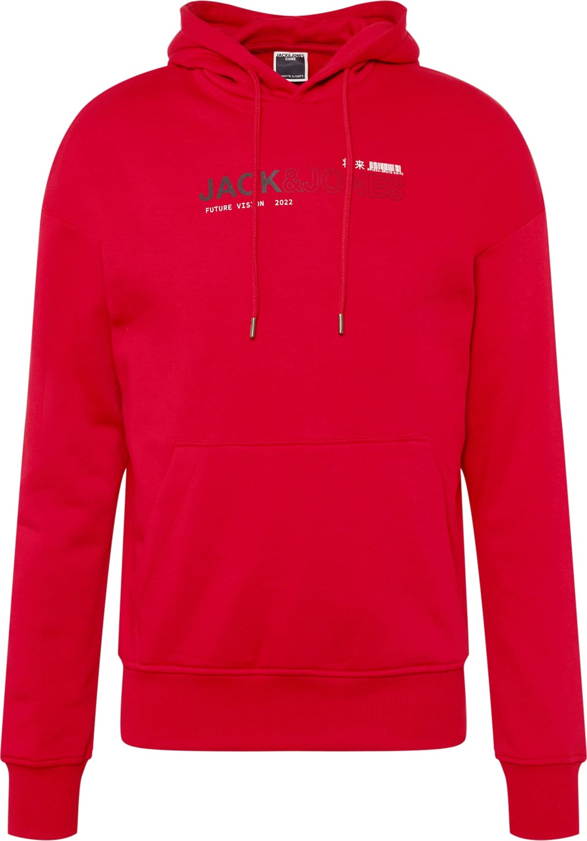 JACK & JONES Mikina 'VISION' červená / černá / bílá