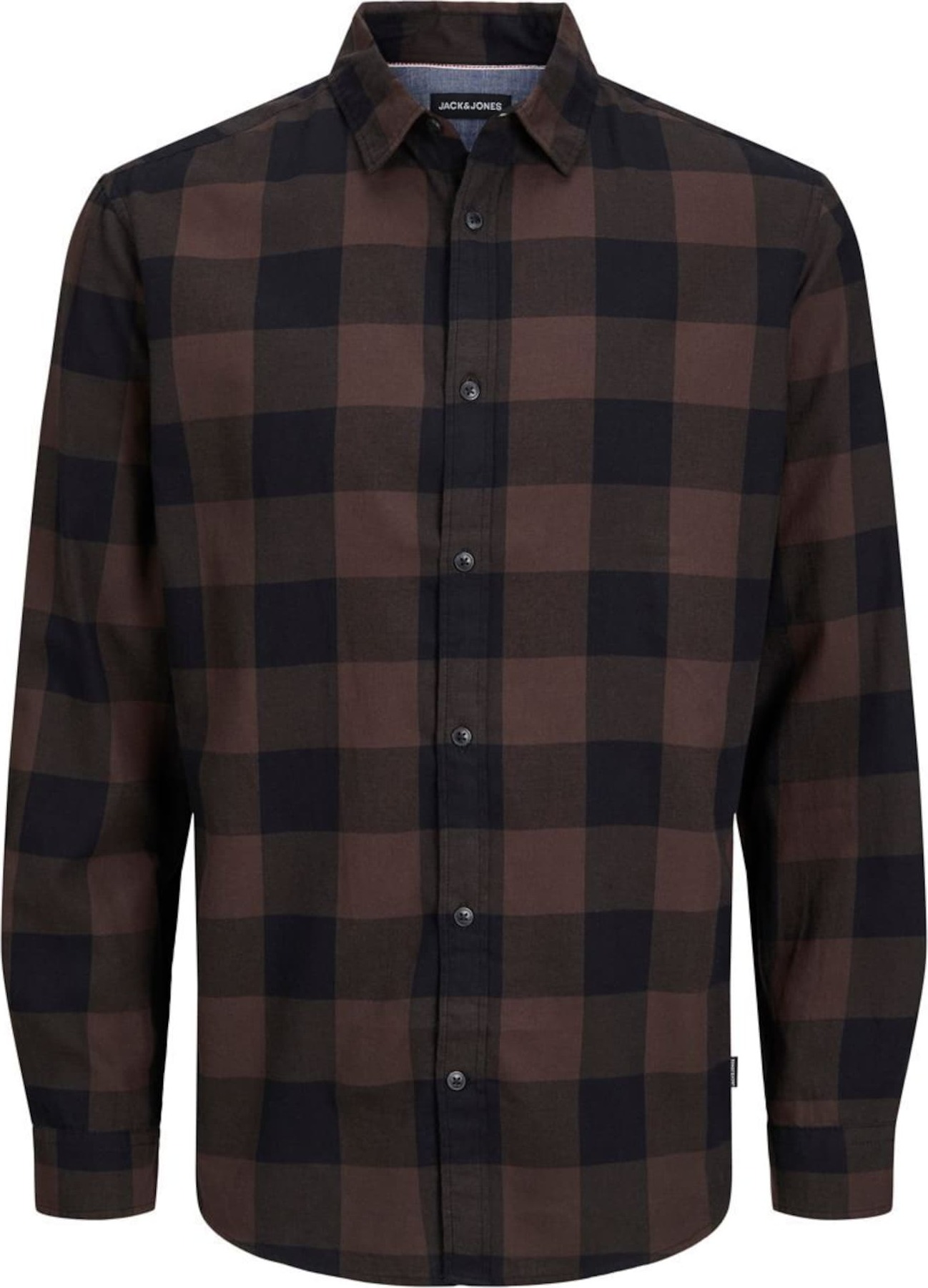 Jack & Jones Plus Košile hnědá / černá