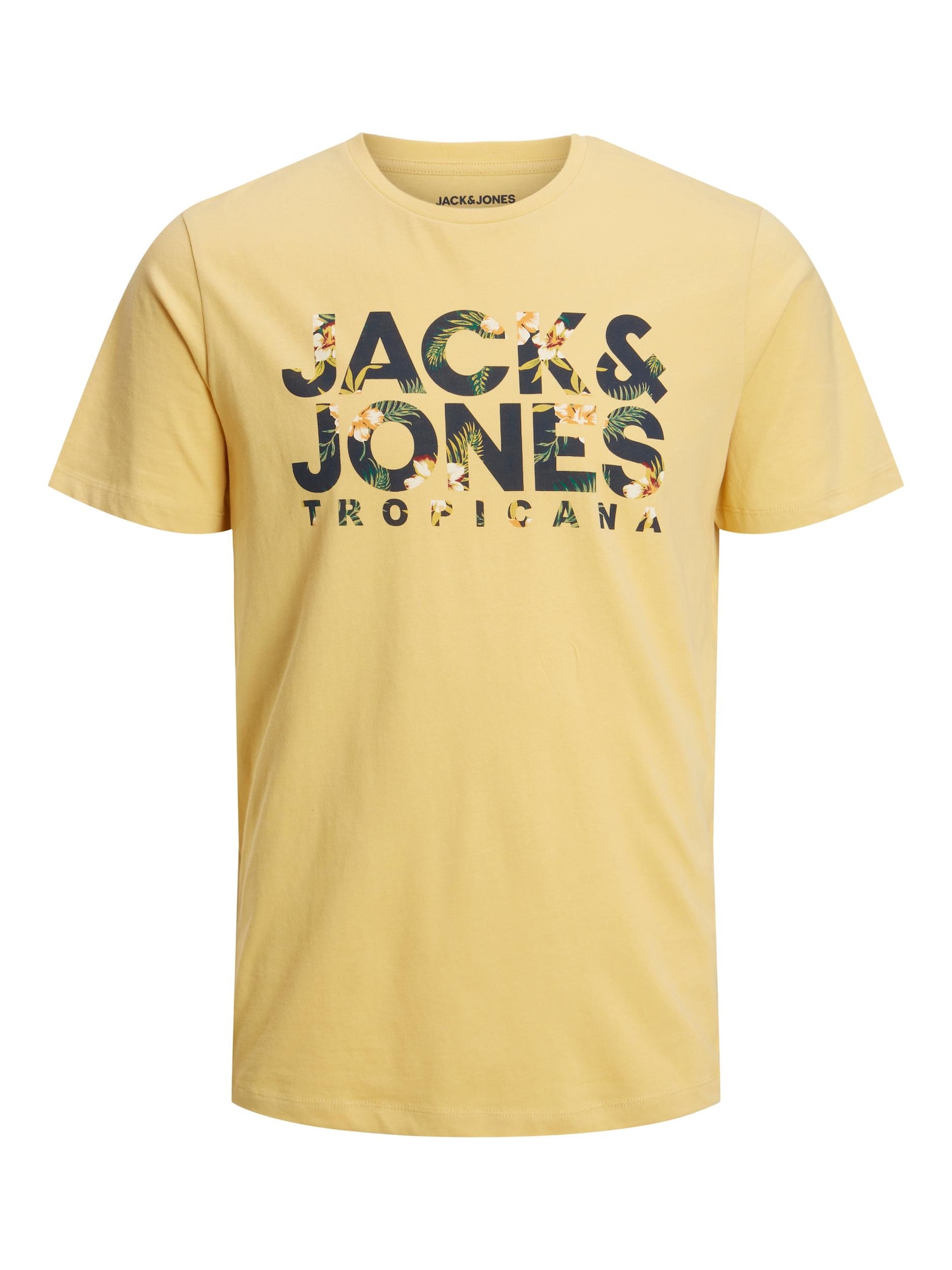 JACK & JONES Tričko 'Becs' marine modrá / žlutá / zelená / bílá