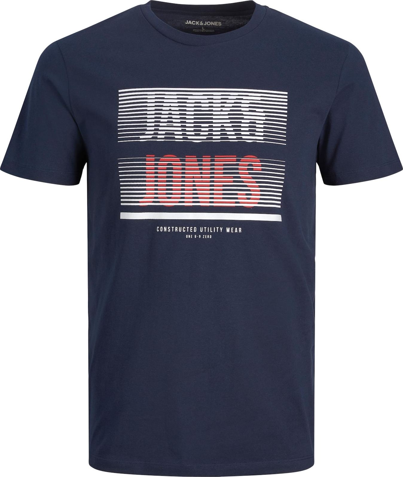 JACK & JONES Tričko 'Brix' tmavě modrá / červená / bílá