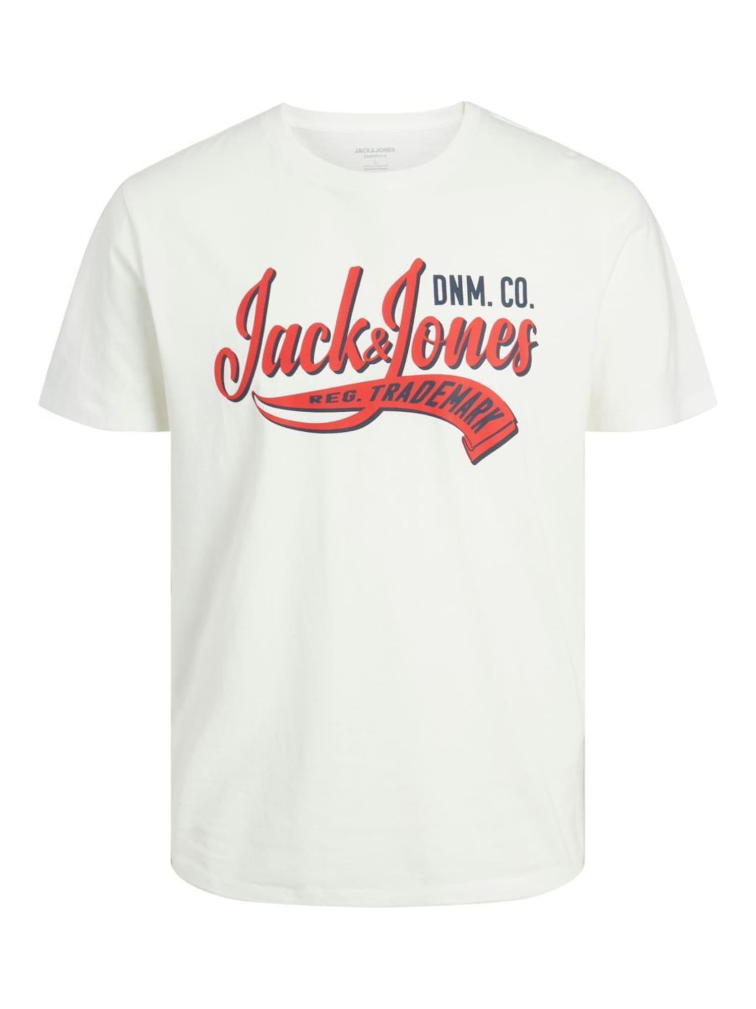 JACK & JONES Tričko červená / černá / bílá