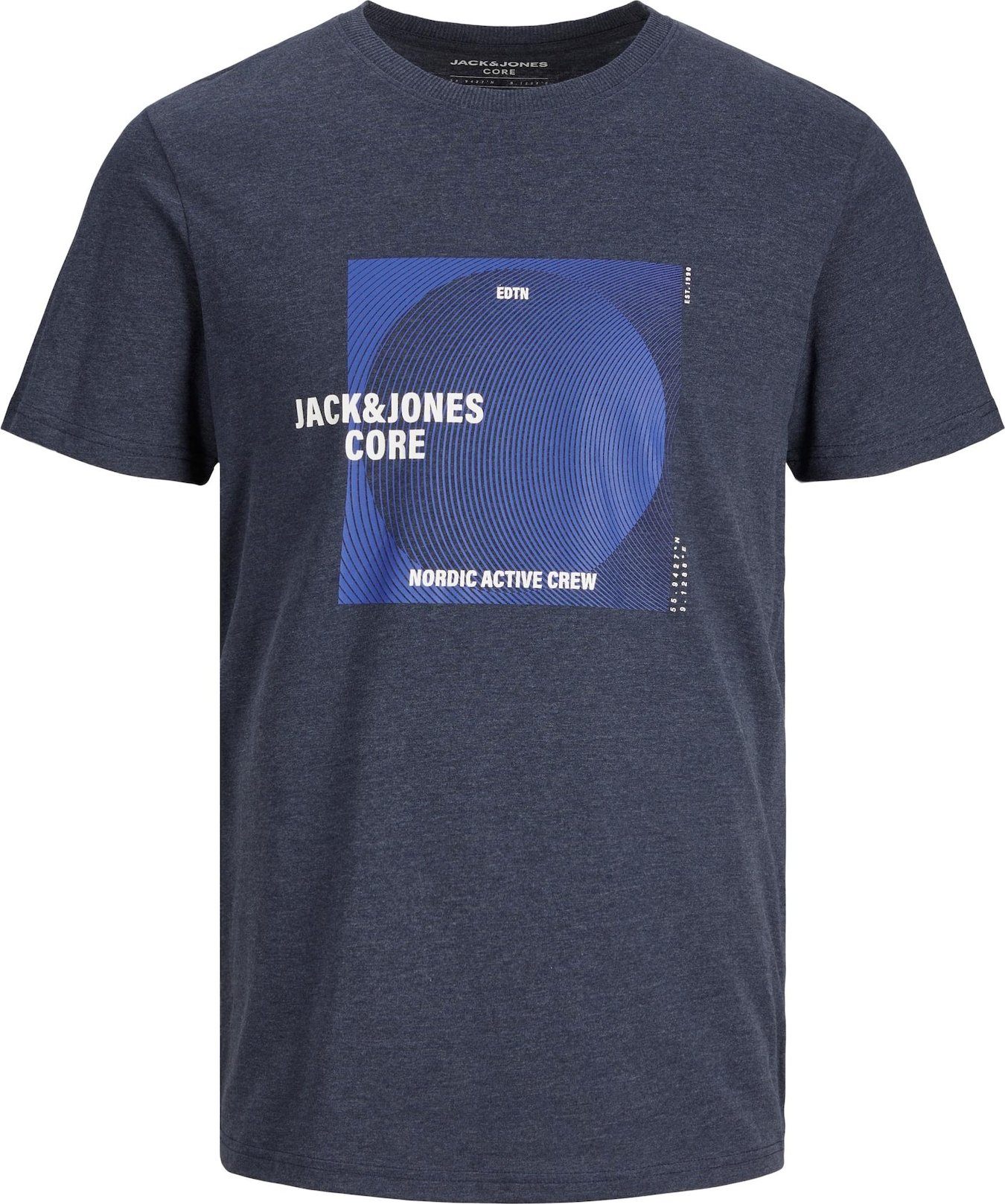 JACK & JONES Tričko 'ENERGY' námořnická modř / tmavě modrá / bílá