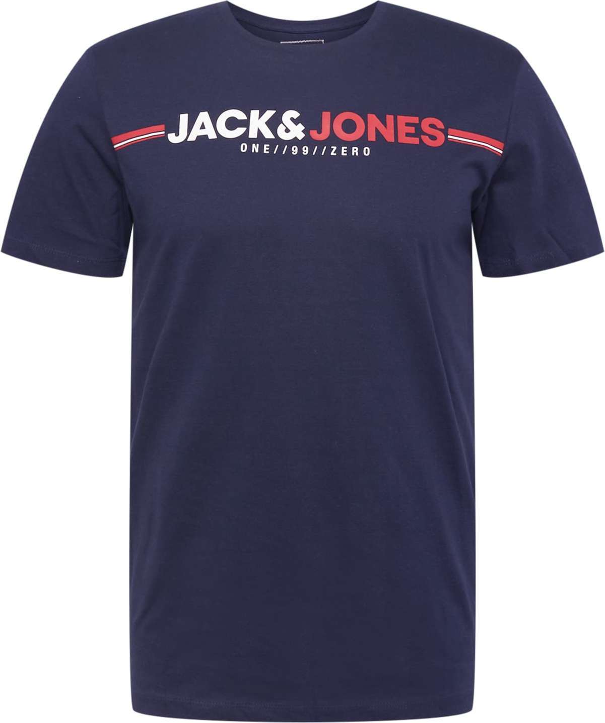 JACK & JONES Tričko 'FREDERIK' námořnická modř / červená / bílá