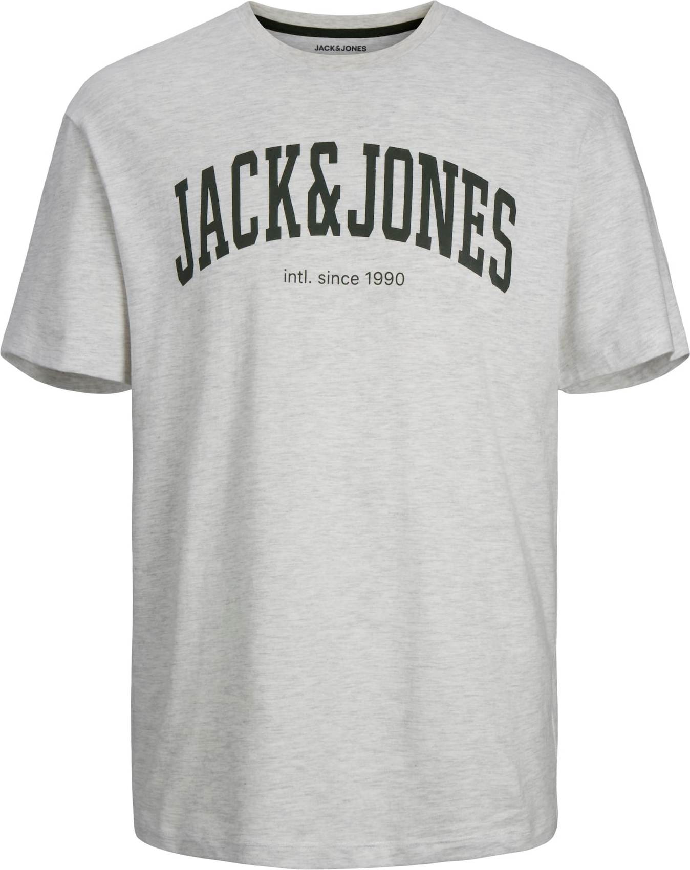 JACK & JONES Tričko 'Josh' černá / bílý melír