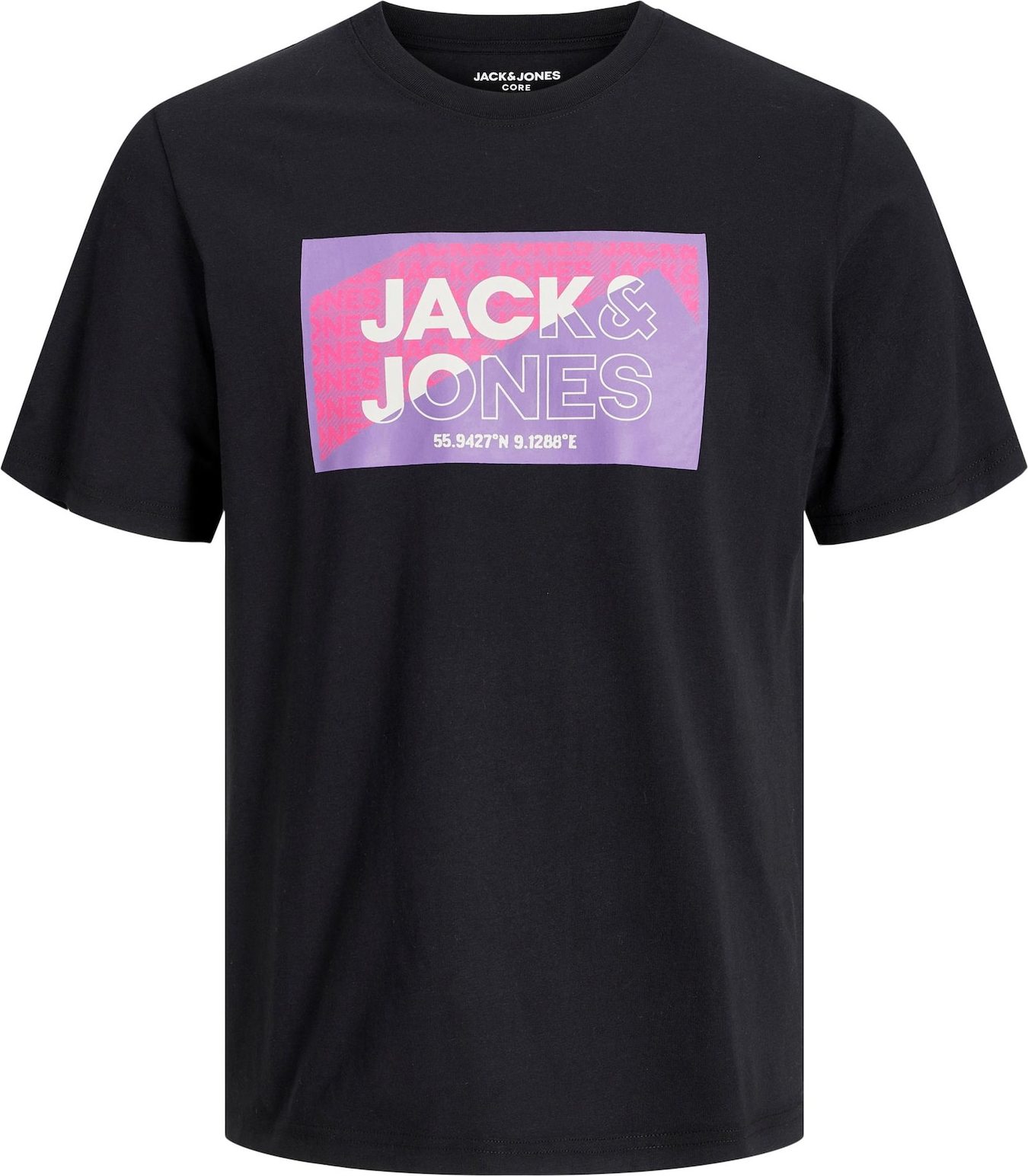 JACK & JONES Tričko lenvandulová / orchidej / černá / bílá