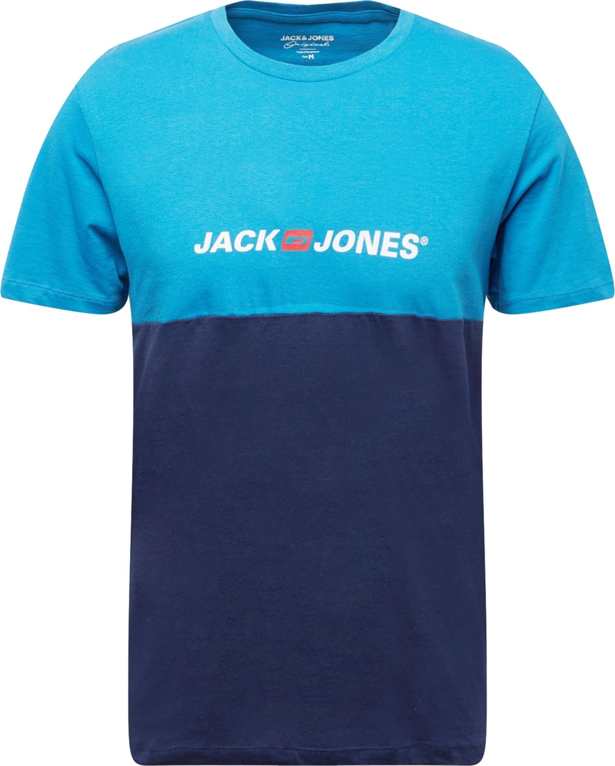 JACK & JONES Tričko námořnická modř / azurová / červená / bílá