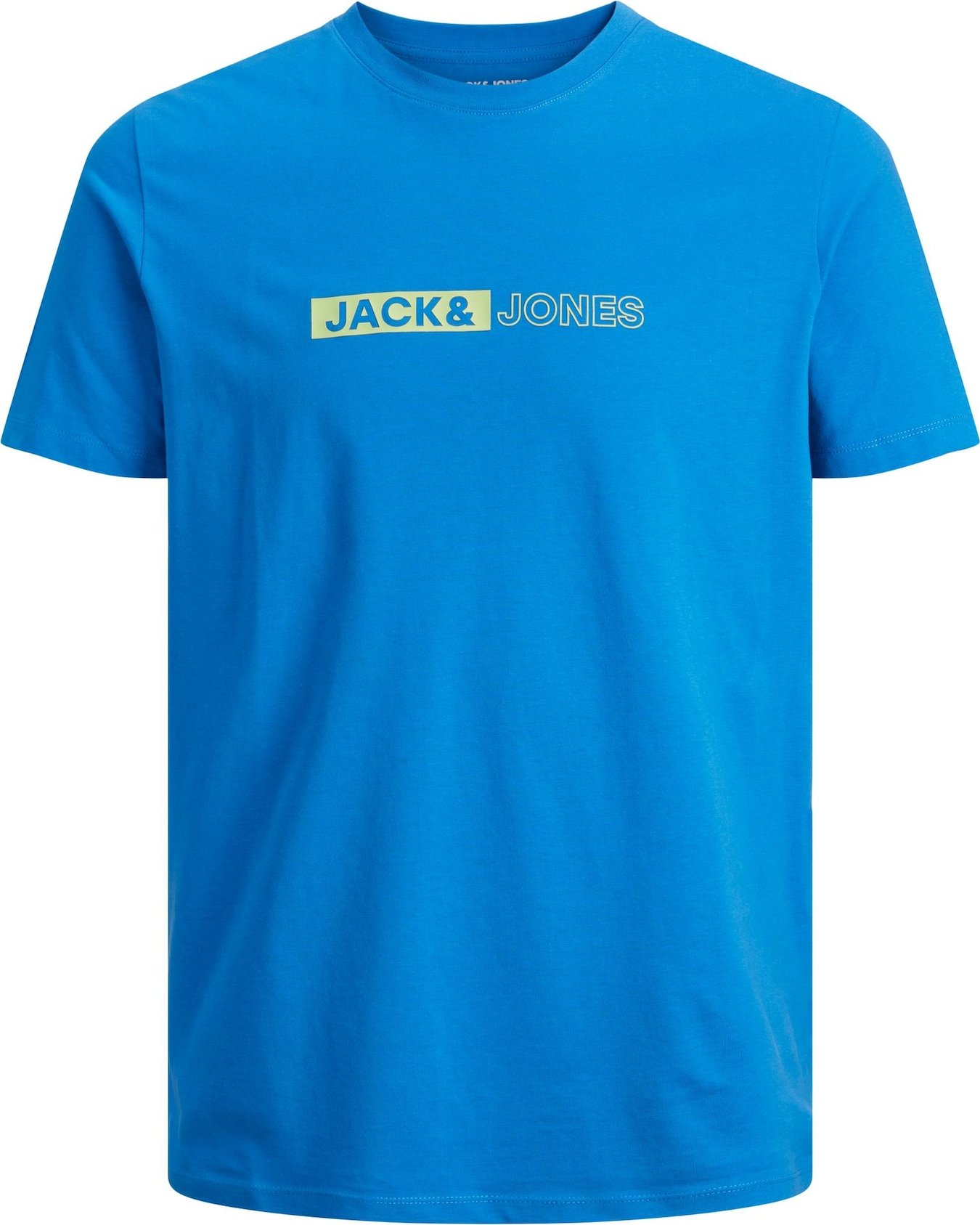 JACK & JONES Tričko 'NEO' modrá / rákos