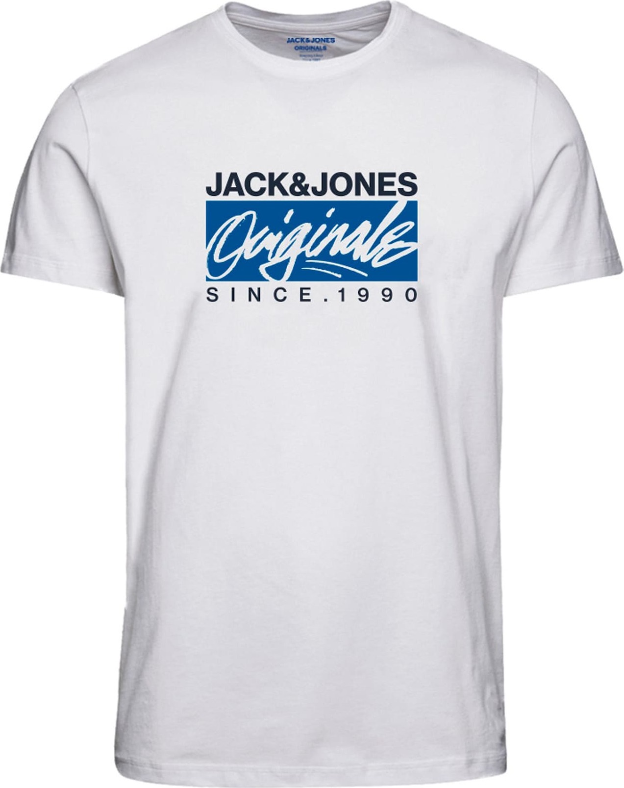 JACK & JONES Tričko 'RACES' modrá / černá / bílá